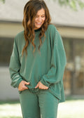Things Between® Levi Green Striped Top