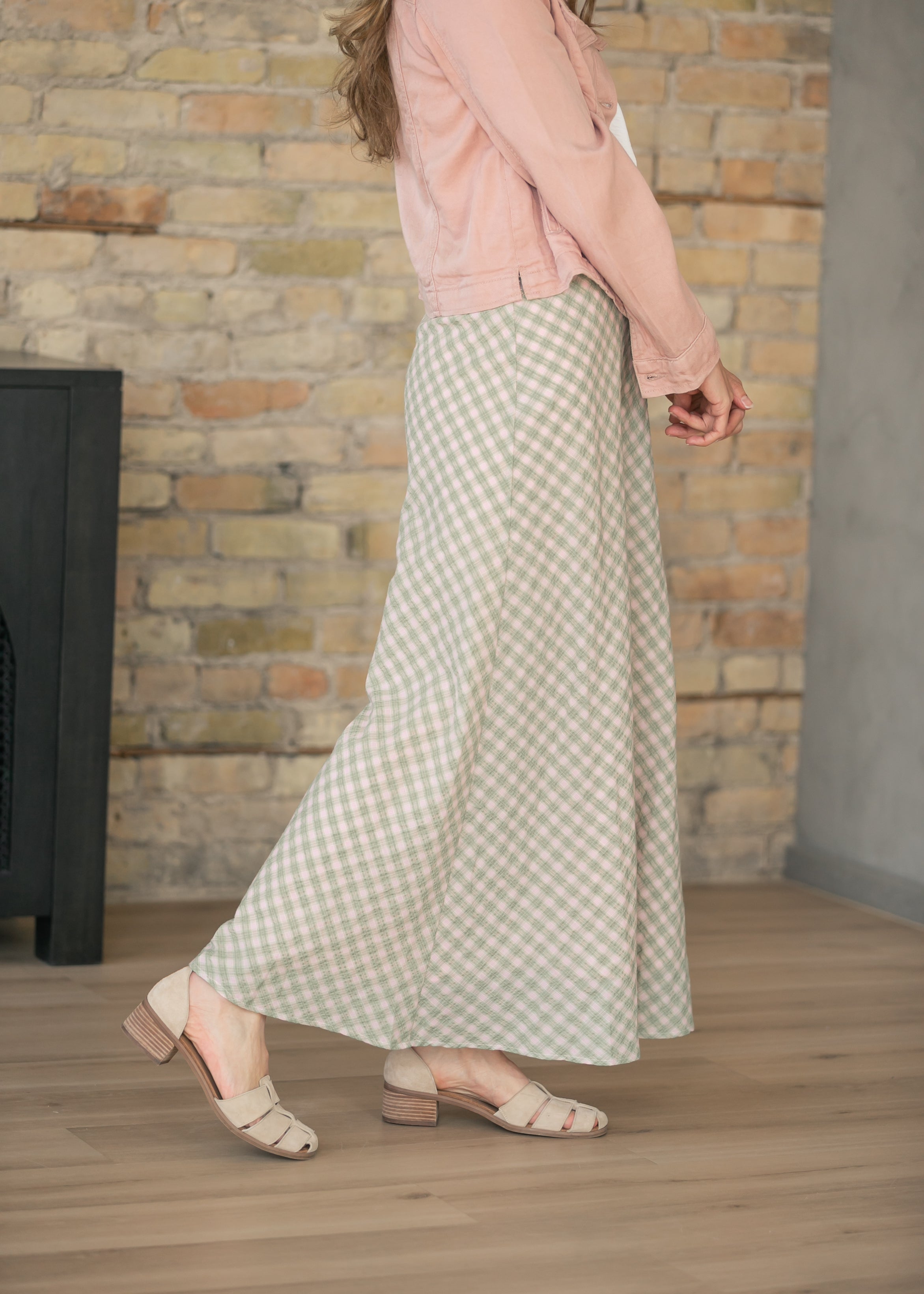 Things Between® Harper Plaid Maxi Skirt
